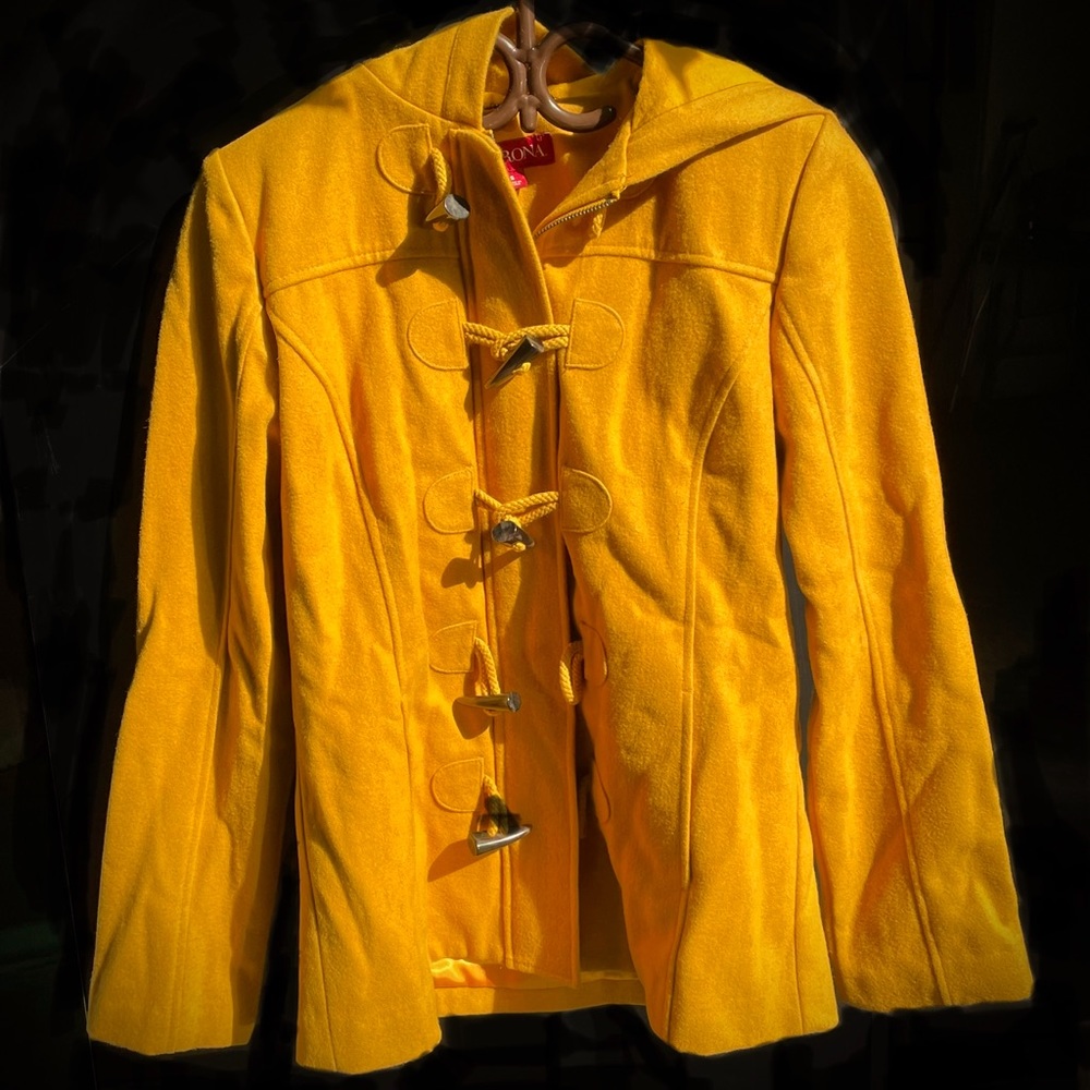 VGUC Yellow Pea Coat